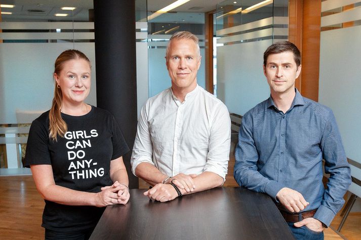 Kristín Soffía Jónsdóttir, Birgir Örn Birgisson, stjórnarformaður og Hlöðver Þór Árnason.