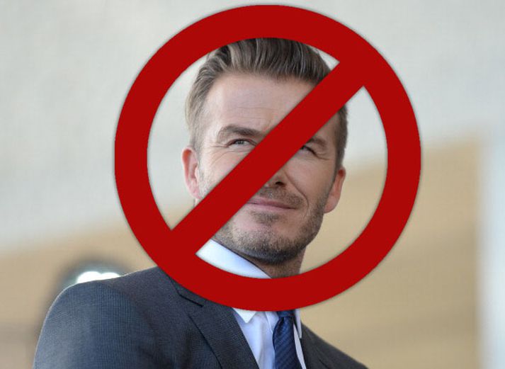 Sjálfur David Beckham var rekinn af fótboltaleik sonar síns fyrir að röfla í dómaranum.