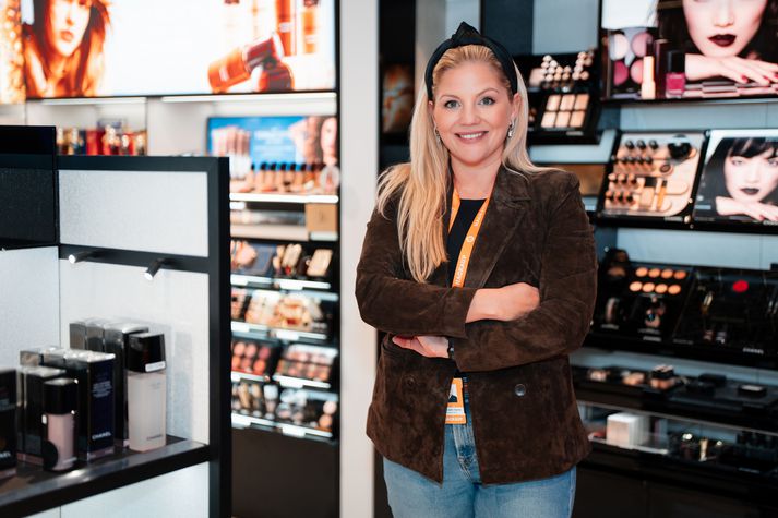 „Við sjáum að ungt fólk er að kaupa meira af snyrtivörum og sterkari vörur,“ segir Eva Laufey Kjaran markaðs-og upplifunarstjóri Hagkaups