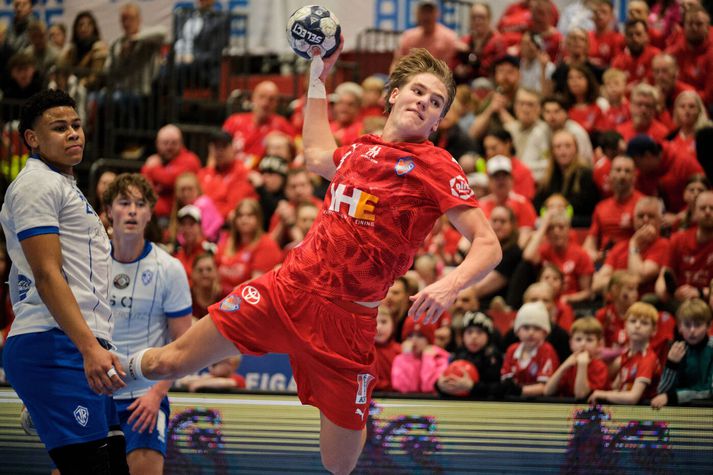 Freyr Aronsson var frábær í dag eins og venjulega og skilaði níu mörkum fyrir Hauka.