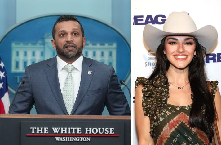 Kash Patel og Alexis Wilkins, söngkona og kærasta hans.