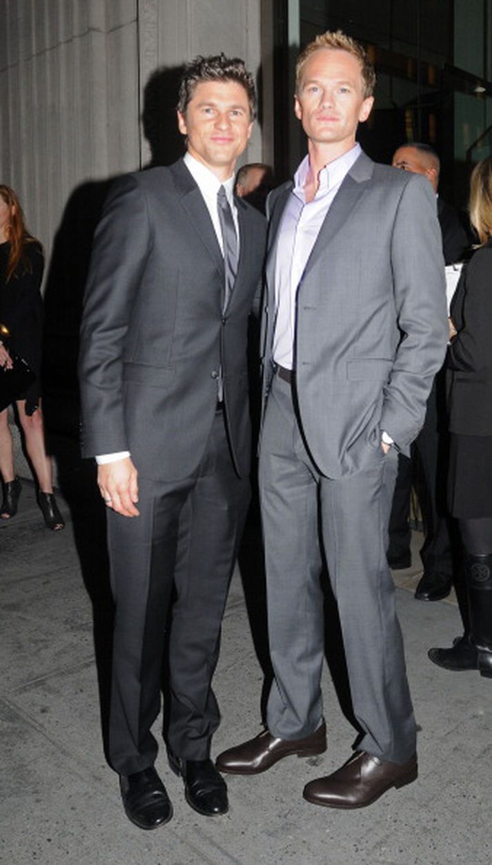 Hér sést Neil Patrick Harris ásamt unnusta sínum David Burtka.