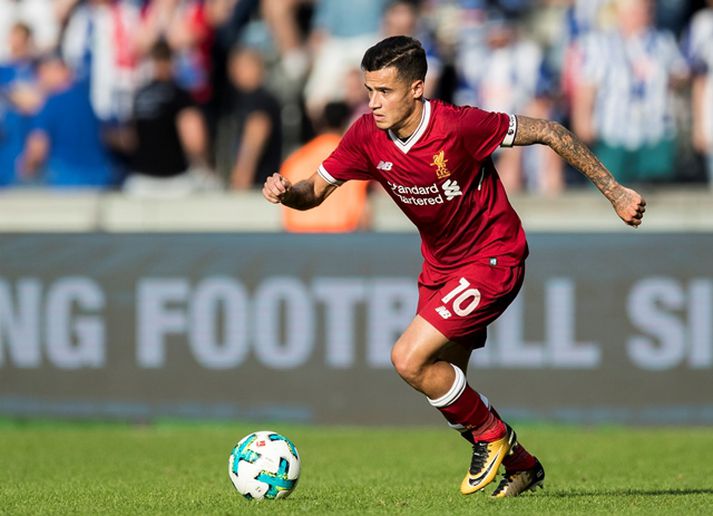 Coutinho í leik með Liverpool.