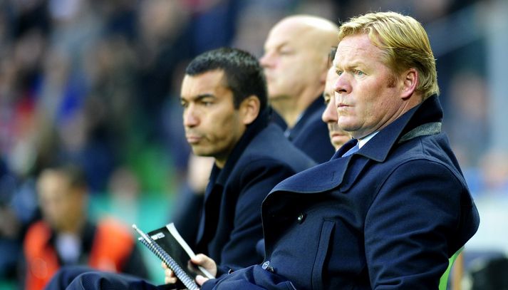 Koeman fylgist með sínum mönnum í dag.