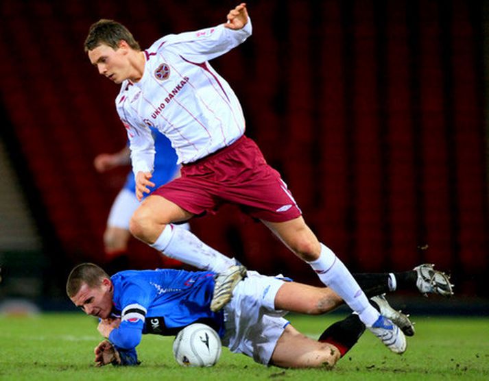 Eggert Gunnþór Jónsson í leik með Hearts.