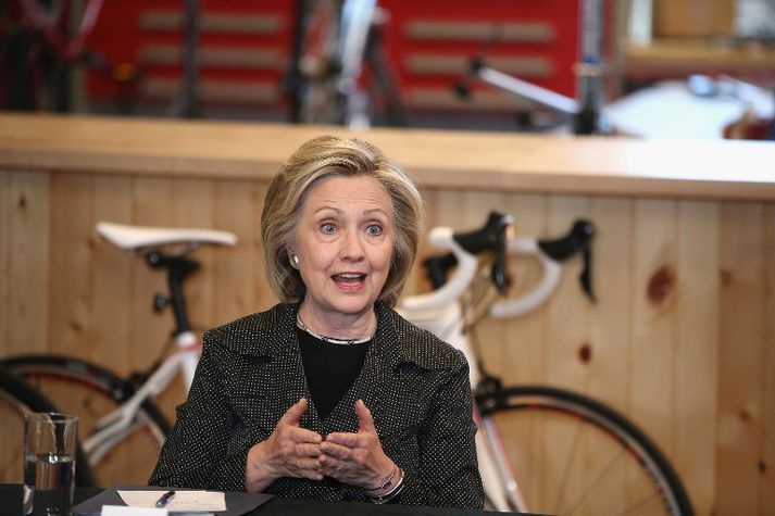 Clinton vill verða frambjóðandi Demókrata.