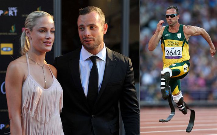 Oscar Pistorius ásamt Reevu Steenkamp nýlega.