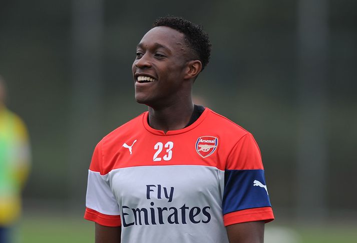 Welbeck á æfingu með Arsenal.