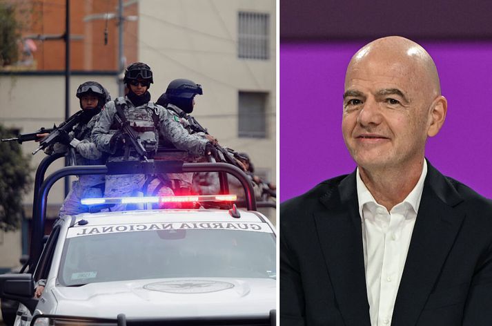 Gianni Infantino treystir því að mexíkósk yfirvöld tryggi öryggi á HM næsta sumar.