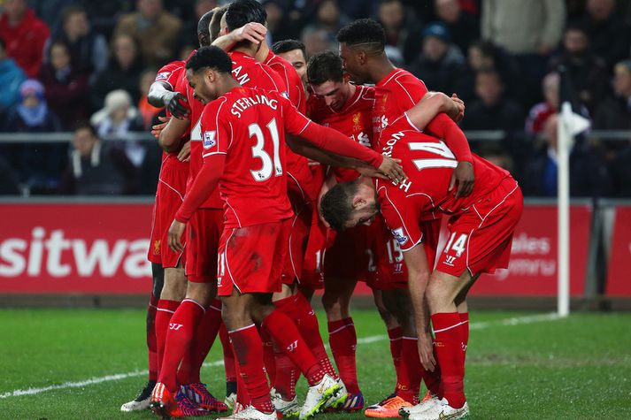 Liverpool vann sinn fimmta deildarleik í röð í gær.