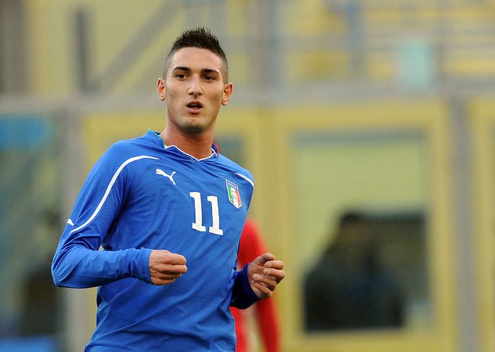 Macheda í leik með ítalska U-21 landsliðinu.