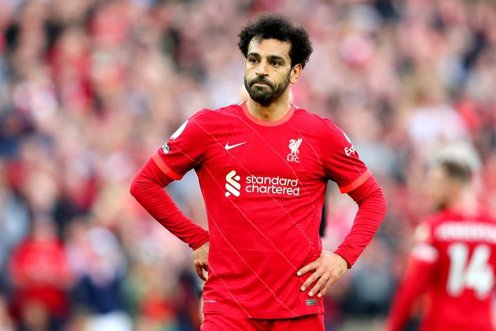 Mohamed Salah eftir leikinn um helgina þar sem Liverpool liðið rétt missti af enska meistaratitlinum.