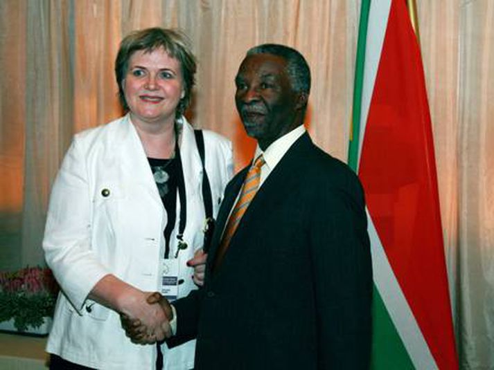 Ásta Möller og Tabo Mbeki, forseti Suður-Afríku.