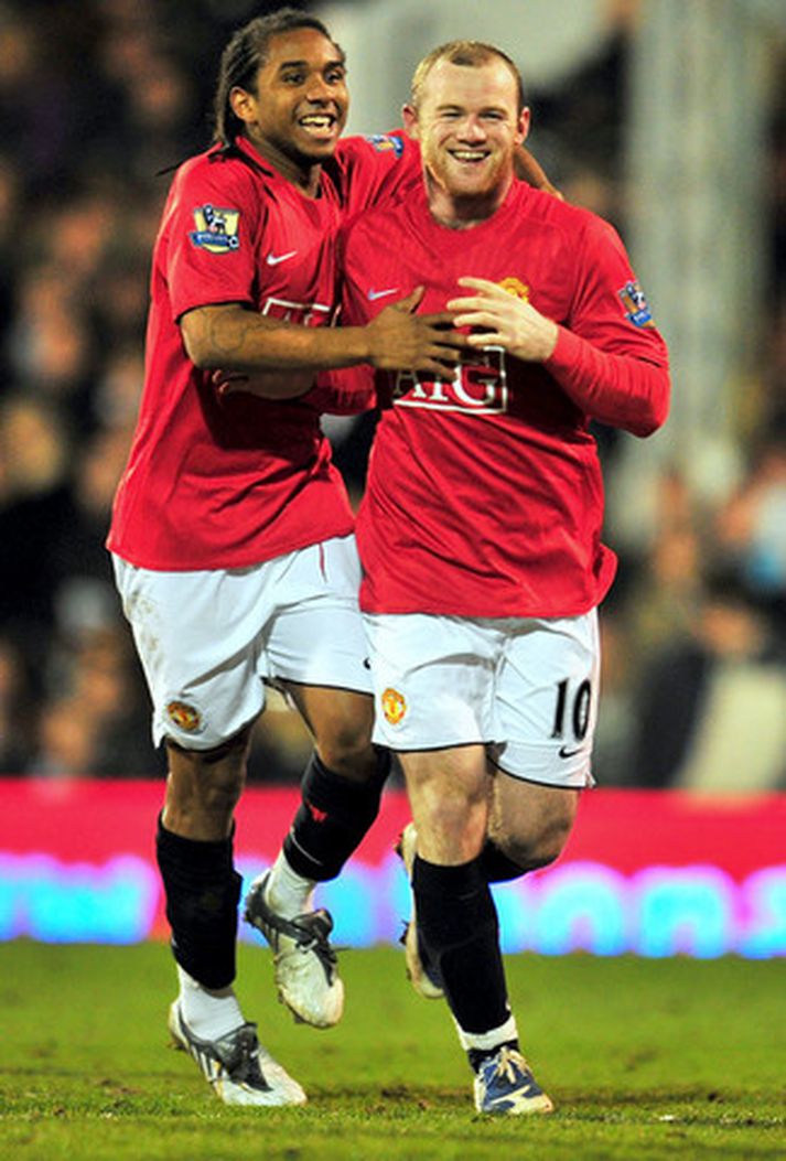 Anderson ásamt Wayne Rooney.