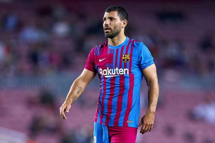 Sergio Agüero í síðasta leik sínum á ferlinum, gegn Alavés 30. október.