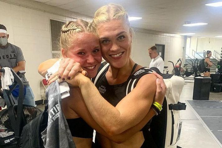 Katrín Tanja Davíðsdóttir tók heldur betur vel á móti hinni fimmtán ára gömul Paige frá Montana.