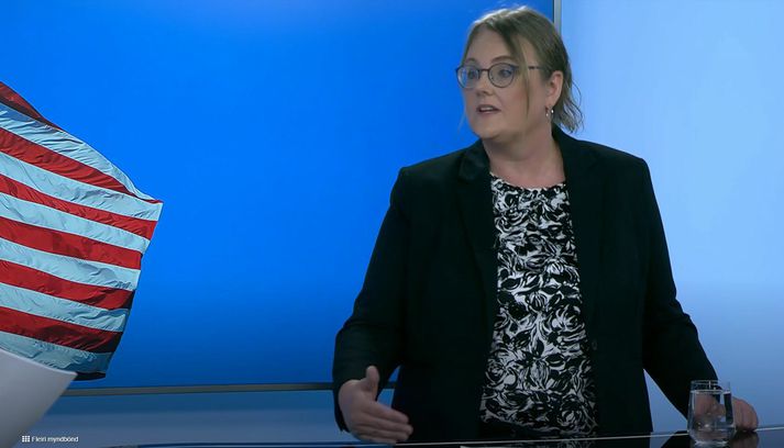Svanhildur Þorsteinsdóttir ræddi ástandið í Bandaríkjunum í kvöldfréttum.