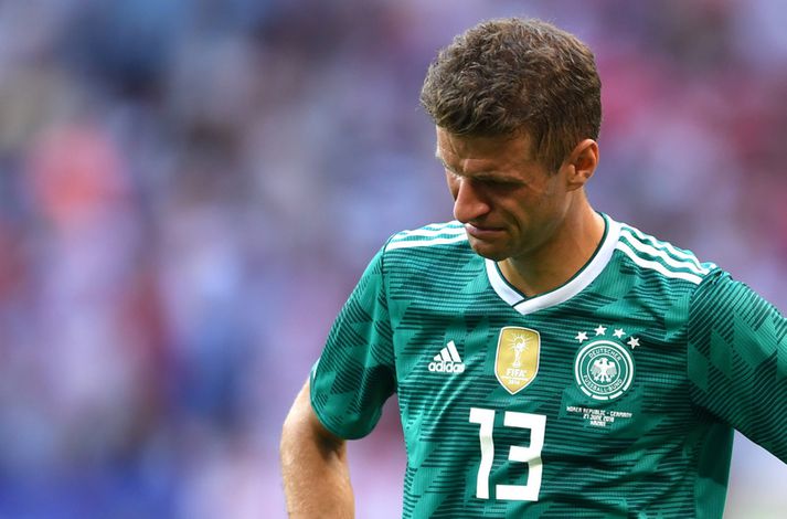 Thomas Müller gat ekki haldið aftur af tárunum í leikslok.