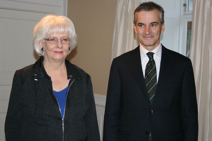 Jonas Gahr Støre, utanríkisráðherra Noregs, fundaði með Jóhönnu í morgun.
