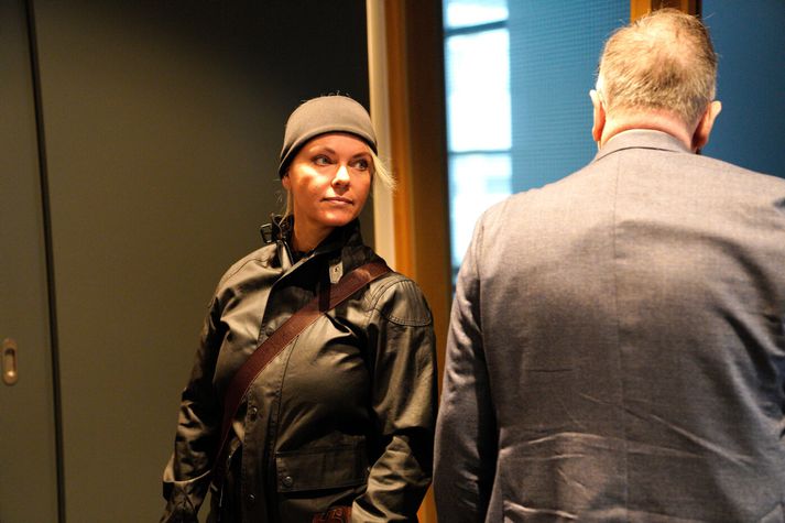 Margrét mætti í Héraðsdóm Reykjaness í dag en var óvænt farin um tuttugu mínútum eftir að hún kom.