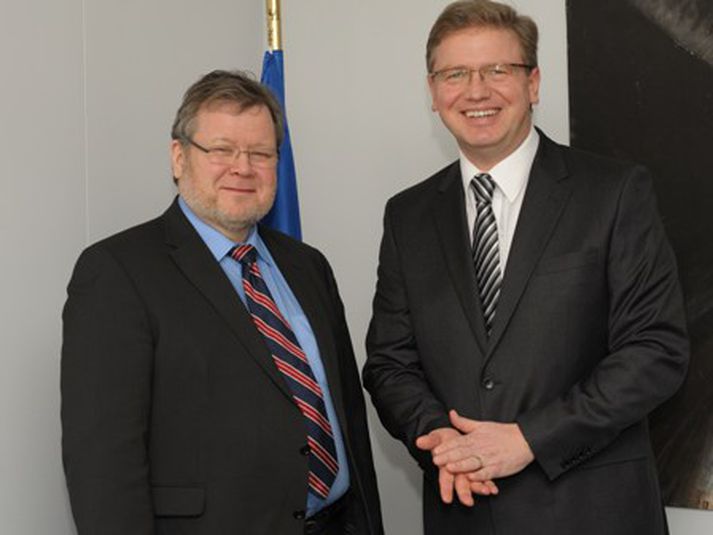 Össur Skarphéðinsson ásamt Stefan Fúle.