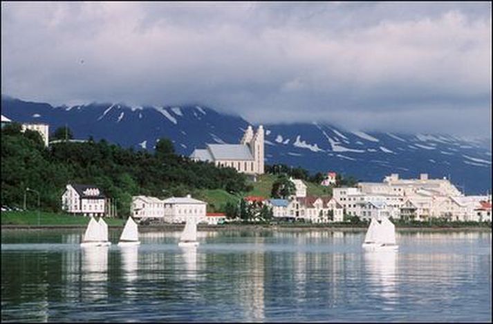 Lögreglan á Akureyri var kölluð út í dag.