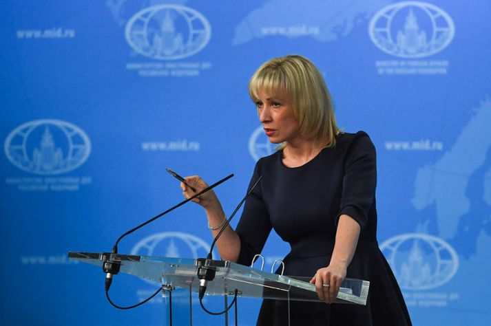 Zakharova setti fram ásakanir á hendur Breta í dag.