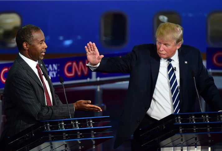 Ben Carson og Donald Trump í kappræðum Repúblikana.