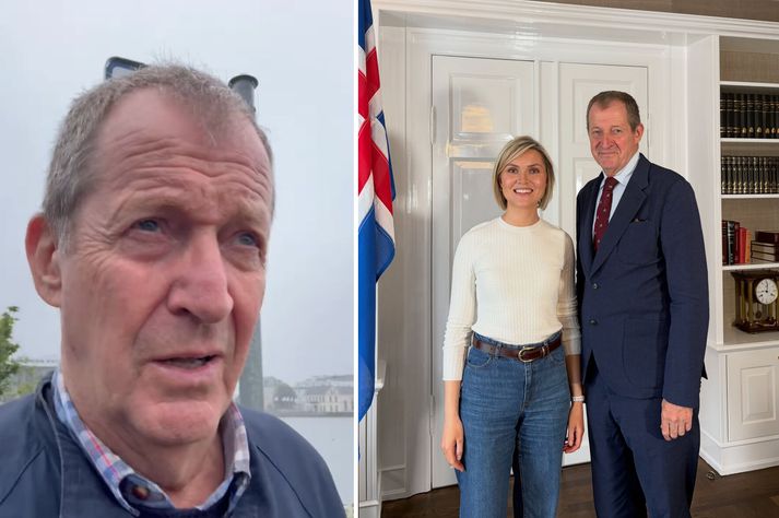Campbell skellti sér í sund og í Stjórnarráðið í dag.