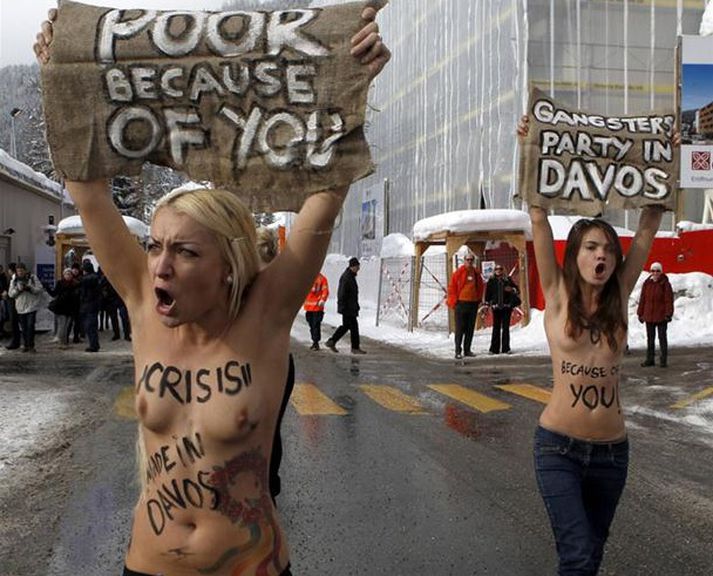 Femen hafa vakið athygli fyrir berbrjósta mómæli sín víða um heim.