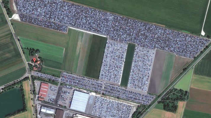 Talið er að þarna séu samankomnir um 10.000 Audi bílar