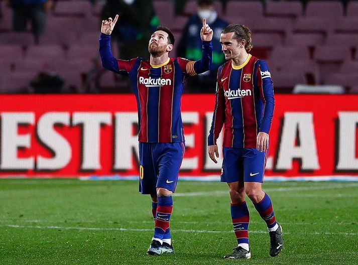 Messi lék við hvurn sinn fingur í gærkvöldi er Börsungar rúlluðu yfir Deportivo Alaves 5-1.