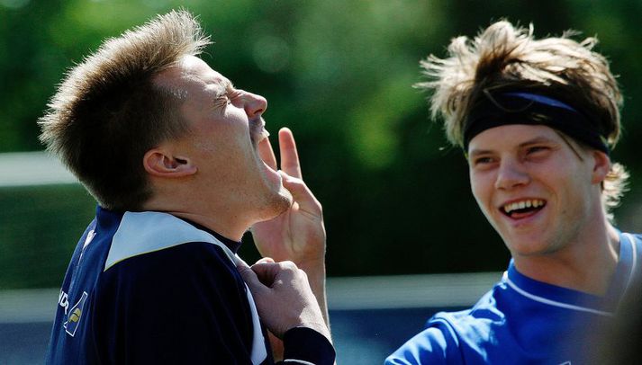 Björn Bergmann, til hægri.