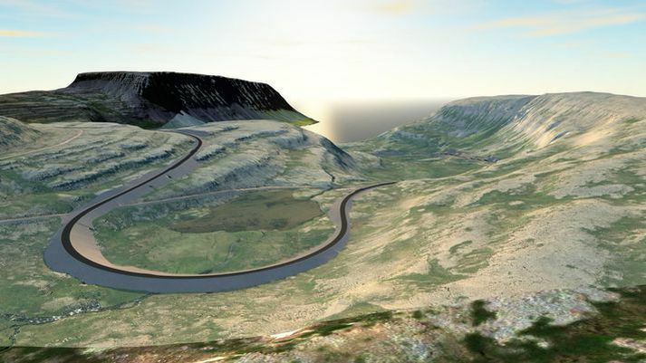 Næsti áfangi á Dynjandisheiði, vegarkaflinn af heiðinni og niður í Dynjandisvog, er meðal verkefna sem óvissa ríkir um.