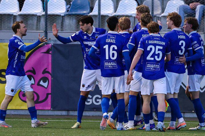 Vuk Oskar Dimitrijevic var maður kvöldsins hjá Fram eftir að hafa komið liðinu í 2-0.