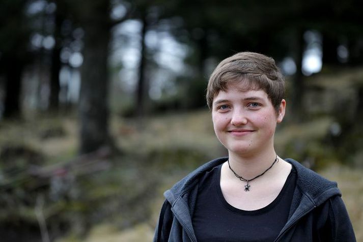 Lilja Hlín Pétursdóttir sigraði í myndasögukeppni Ókeibæ-kur sem var haldin á dögunum. Fréttablaðið/Valli