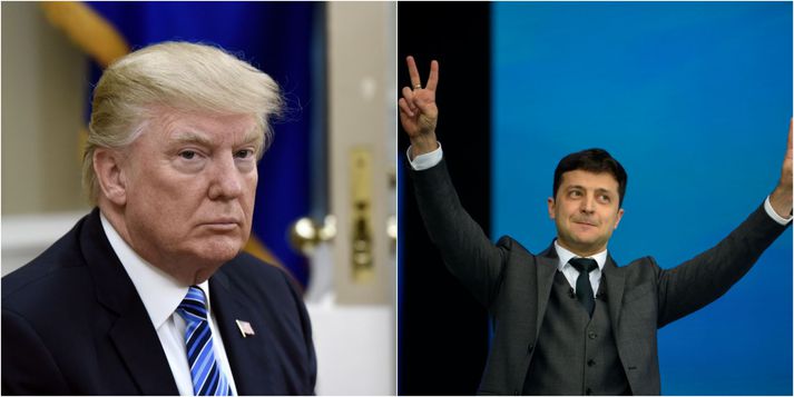Donald Trump, Bandaríkjaforseti, (t.v.) og Volodymyr Zelensky, forseti Úkraínu, (t.h.) munu funda í næstu viku.
