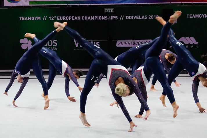 Íslenska liðið var með frábæra dansæfingu og fékk langhæstu danseinkunn kvöldsins