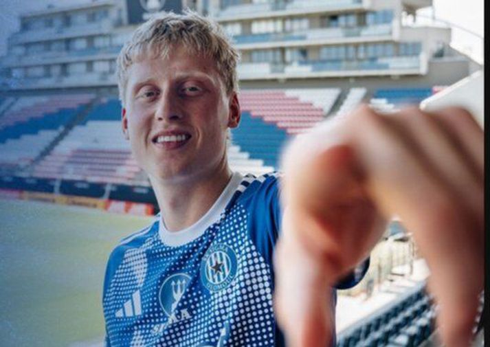 Hilmir Rafn Mikaelsson þegar hann var kynntur hjá tékkneska félaginu Sigma Olomouc.