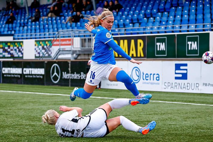 Sædís Lilja í baráttunni í kvöld.