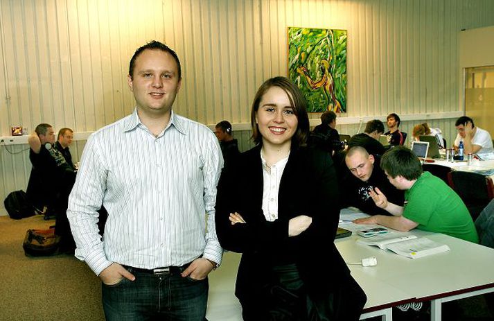 Svanlaug Jóhannsdóttir, verkefnastjóri hjá Klaki, og Andri Heiðar Kristinsson, framkvæmdastjóri Innovit, nýsköpunarmiðstöðvar.