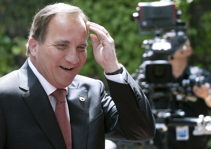 Ekkert fararsnið er á Stefan Löfven, forsætisráðherra Svíþjóðar, þrátt fyrir hneykslismál.