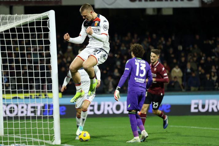 Albert Guðmundsson hefur skorað níu mörk í ítölsku A-deildinni í vetur, fyrir Genoa.