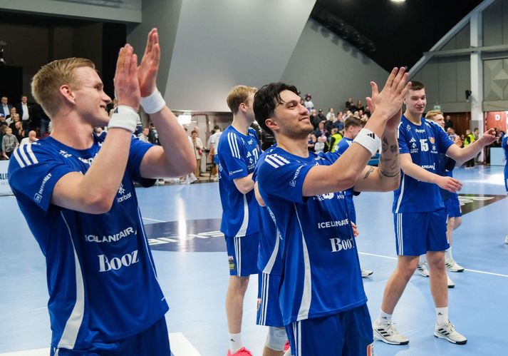 Kristján Örn Kristjánsson og félagar misstu frá sér sigurinn á lokamínútum leiksins.
