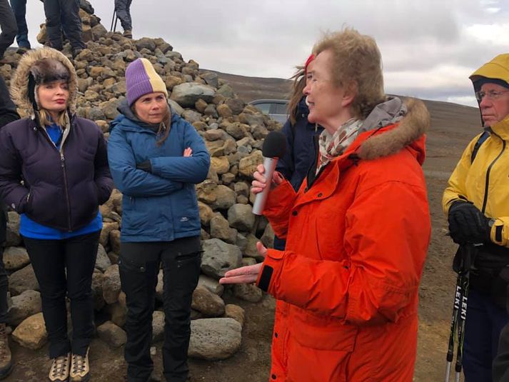 Katrín Jakobsdóttir, forsætisráðherra, og Mary Robinson, fyrrverandi forseti Írlands.