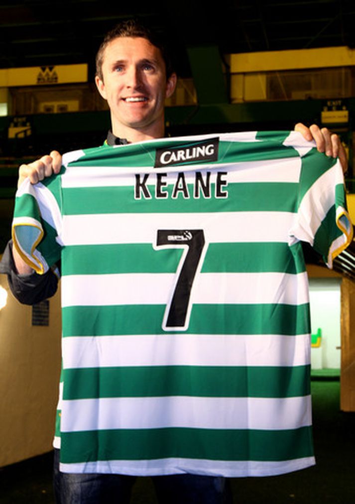 Robbie Keane var lánaður frá Tottenham til Celtic.