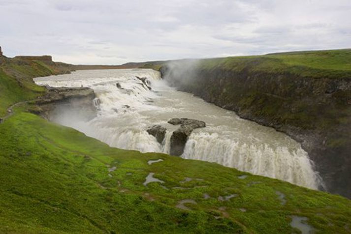 Fólkið fór gullna hringinn og heimsótti Gullfoss og Geysi í gær.