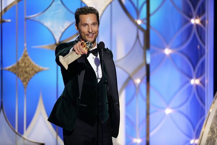 Matthew hlaut Golden Globe-verðlaunin fyrir leik í Dallas Buyers Club.