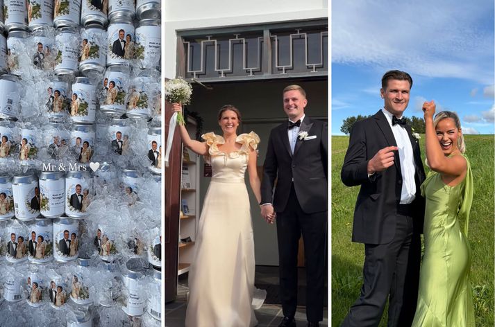 Sunneva Einarsdóttir, unnusta Benediktar Bjarnasonar sem er bróðir brúðarinnar, birti þessar myndir í hringrásina á Instagram.