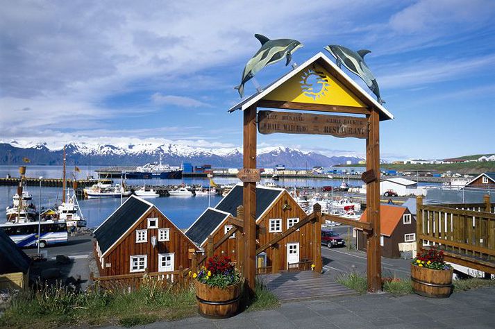Æfingin hverfist um slys á hvalaskoðunarskipi.